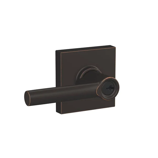 Schlage F51ABRW716COL Broadway Keyed Entry Lever with Collins Trim Finish: Aged Bronze