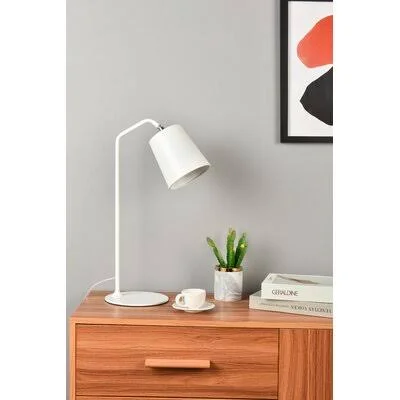 chente 19.8x22 Desk Lamp Latitude Run Finish: White