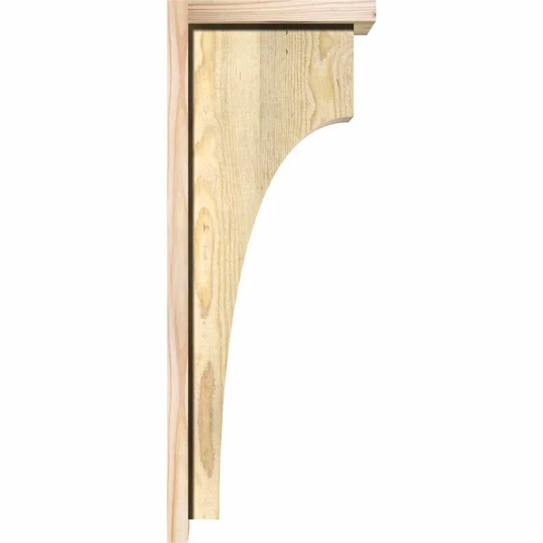 Ekena Millwork COR08X10X14HUN01RDF 8x22W x 10x22D x 14x22H Huntington Rough Sawn Corbel w/Backplate - Douglas Fir