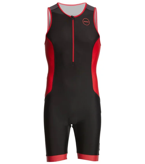 Zone3 Men's AquaFlo Plus Trisuit L - Black/Grey/Red