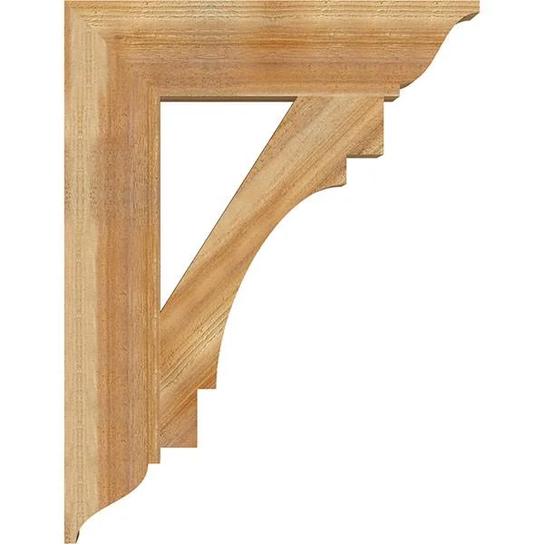 Ekena Millwork BKT06X26X34MRC01RWR 6x22W x 26x22D x 34x22H Merced Traditional Rough Sawn BRACKET - Western Red Cedar