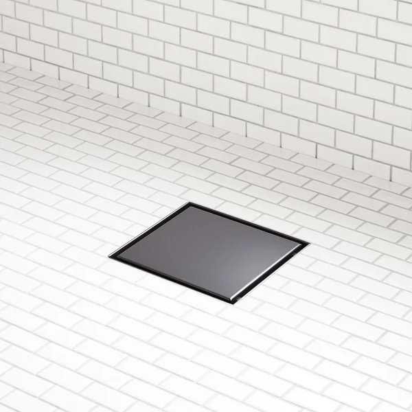 6x22 Ortiz Square Shower Drain - Matte Black, Stainless Steel, Signature Hardware 443606