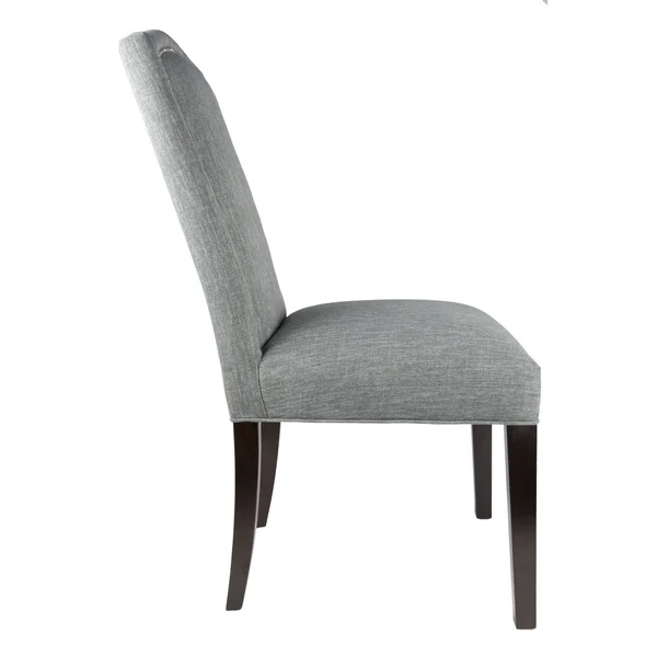 Sole Designs SL2008 Collection Camelback Upholstered Armless Dining Chair with Nailhead Trim and Spring Seating - Set of 2 - Gree