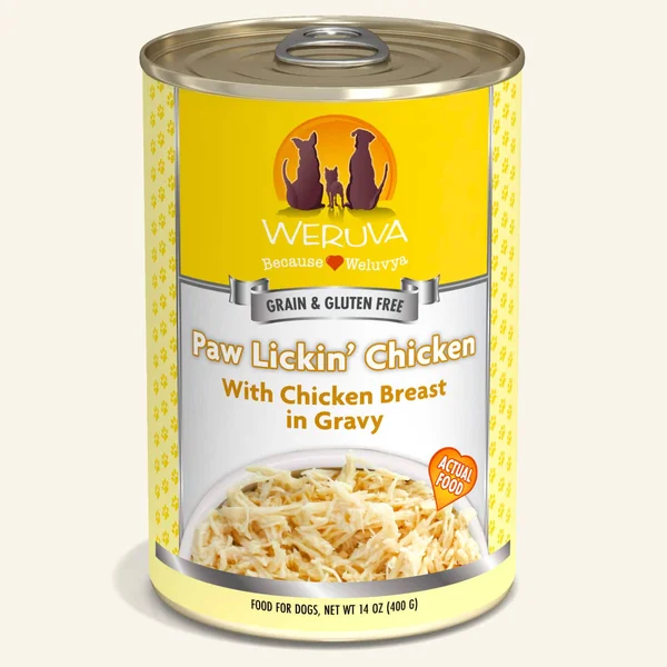 Weruva Canned Dog Food Paw Lickin& Chicken in Gravy 14 oz