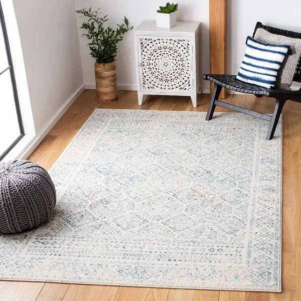 Safavieh Tulum Yolonda Moroccan Boho Rug - 8& x 10& - Ivory/Turquoise