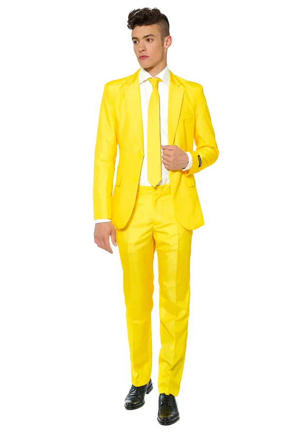 Suitmeister Solid Bright Yellow Men's Suit
