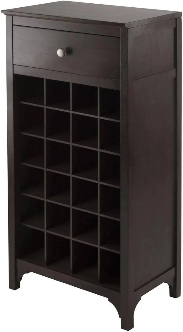Winsome Ancona Modular 24 Bottle Wine Cabinet with Drawer