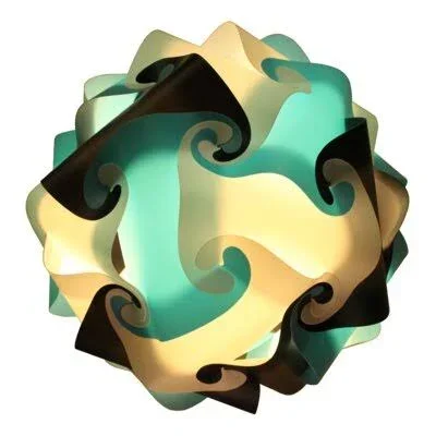 1-Light Unique, Statement Globe Pendant Kaleido Lamps Shade Color: White/Black/Turquoise, Size: 13&& W x 13&& D