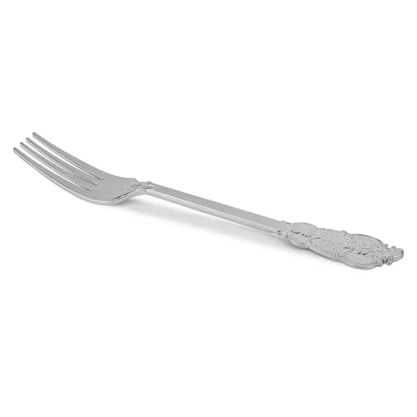 600 Forks - Shiny Baroque Silver Plastic Collection Forks