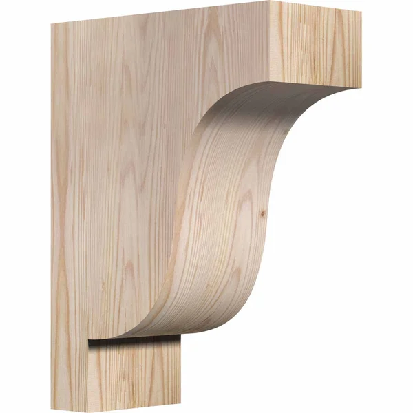 Ekena Millwork COR06X12X16NEW00SDF 5 1/2x22W x 12x22D x 16x22H Newport Smooth Corbel, Douglas Fir