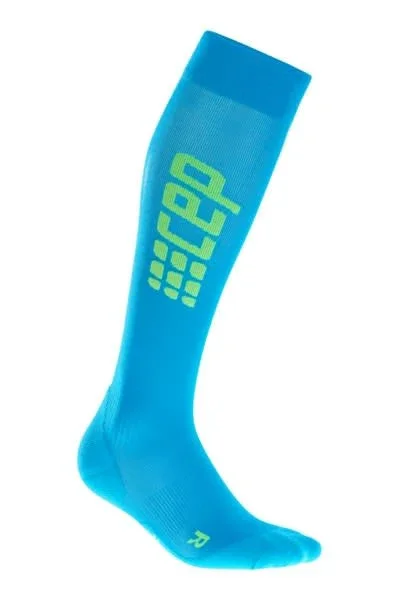 CEP Men's Ultralight Socks, Electric Blue/Green, 4