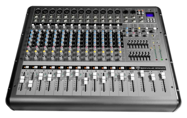 Rockville RPM1470 14-Channel 6000W Powered Mixer - USB, Effects for Church/School