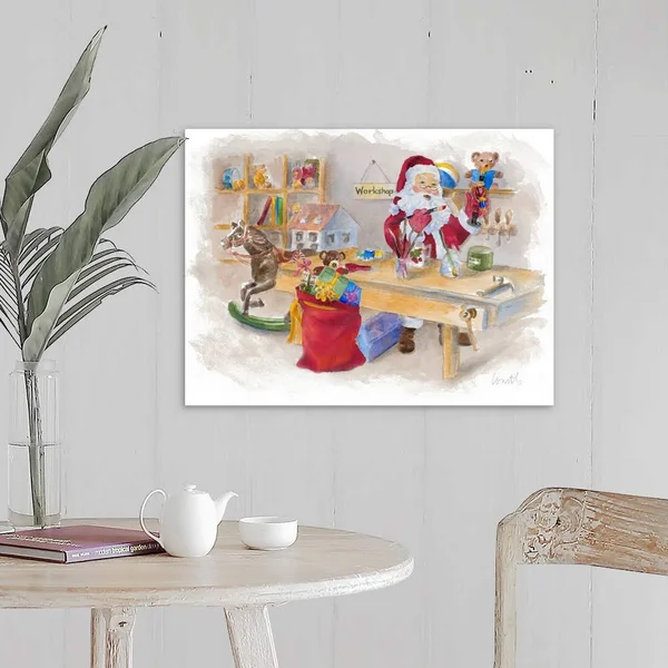 Santa's Workshop, Canvas Wall Art, 24x18, Great Big Canvas