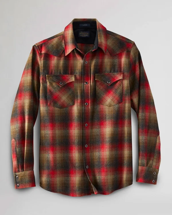 Pendleton Canyon Shirt - Men's Brown/Red Plaid - XXL