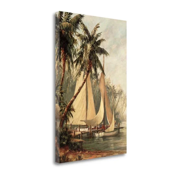 Tangletown Fine Art 'Rum Cay' Print on Wrapped Canvas - Beige