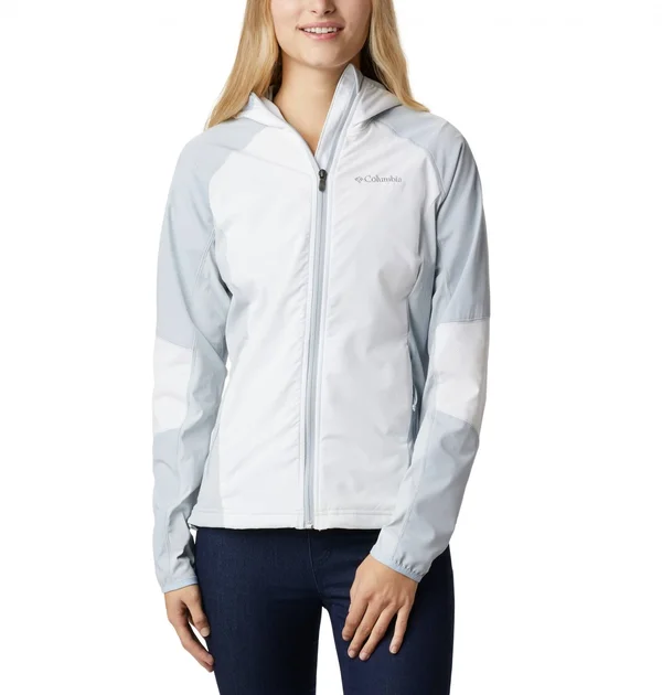 Columbia Sweet As Softshell Hoodie - White - Cirrus Grey - Softshell Jackets M