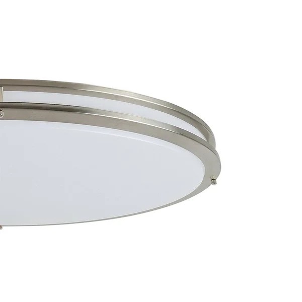 LED Flush Mount Ceiling Light 32x22W x 18x22D x 4.25x22H - Nickel - Nickel
