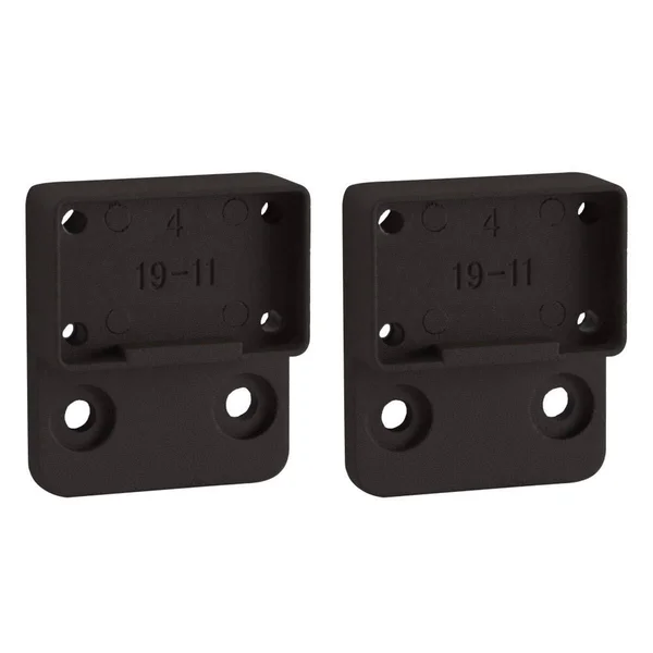 92.5x22 Rectangular Top Rail - Textured Black Line Hardware Kit (2pk)