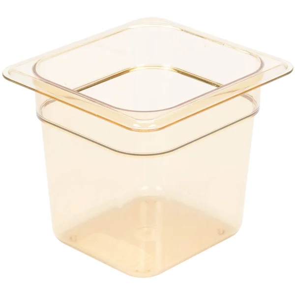 Carlisle 3088513 StorPlus 1/6 Size Amber High Heat Plastic Food Pan - 6x22 Deep