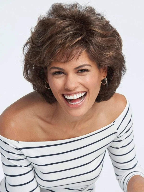Raquel Welch Salsa Synthetic Wig, R9s Glazed Mahogany
