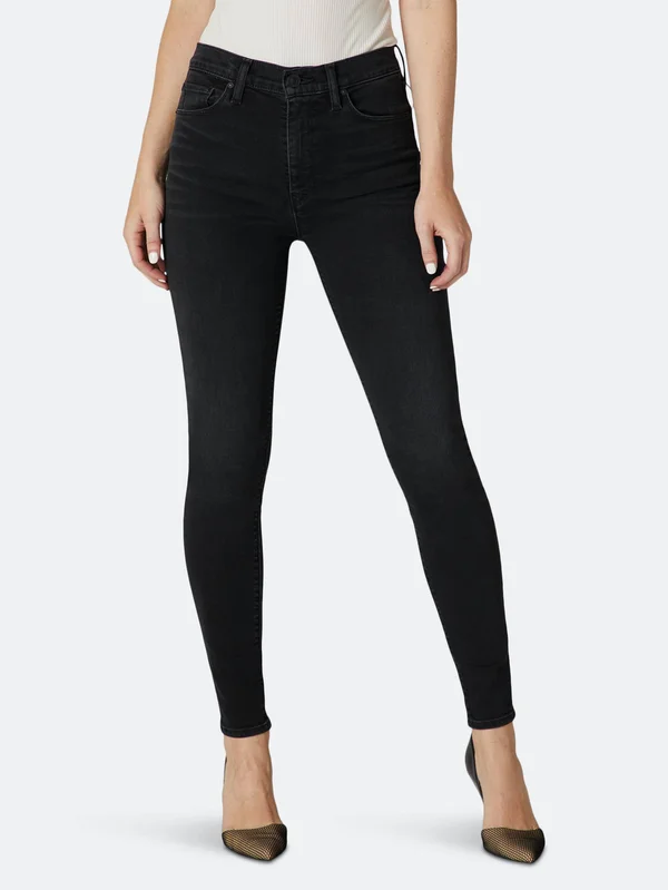 Hudson Jeans Barbara High-Rise Super Skinny Ankle Jean - Black - 25