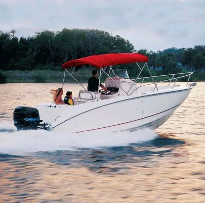 Taylor Made Products Trailerite Semi-Custom Boat Cover for Offshore Fishing Boats with Outboard Motor (16&5x22 to 17&4x22 Center