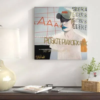 &Sider A& by Sean Punk Graphic Art Print on Canvas East Urban Home Size: 18x22 H x 18x22 W x 1.5x22 D