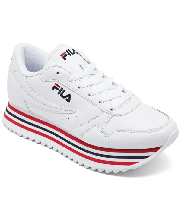 Fila Women's Orbit Zeppa Low Platform Casual Sneakers - 5.5, White