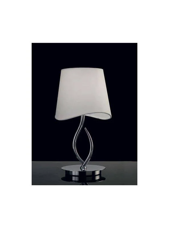 Mantra Lighting 1905 NINETTE 1 Light Table Lamp, Polished Chrome
