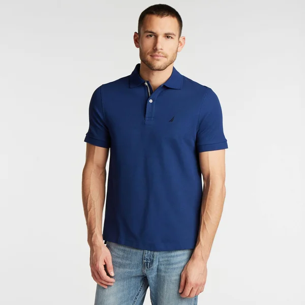 Nautica Men's Big & Tall Short Sleeve Solid Deck Polo Shirt