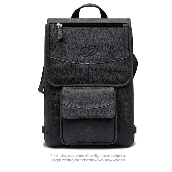 MacCase Premium Leather 15x22 MacBook Pro Flight Jacket - Black