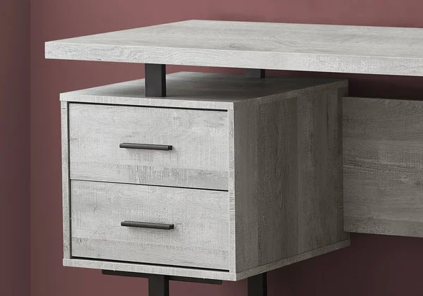 23.75x22 x 60x22 x 30.25x22 Brown Black Particle Board Hollow Core Metal Computer Desk