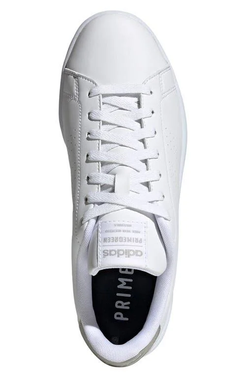 Adidas Men's Advantage Tennis Shoes 9 - White/White/Metal Grey