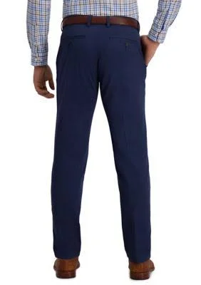 Haggar Midnight Men's Motion Khaki Straight Fit Flat Front Casual Pants