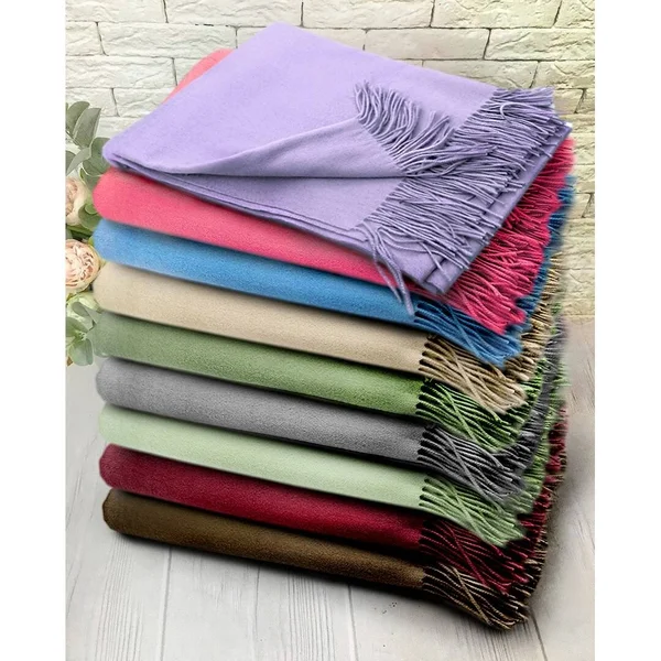 STP Goods Lavender Cashmere & Wool Throw Blanket