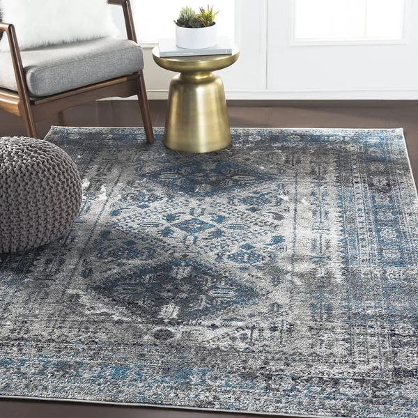 Artistic Weavers Desta Blue/Grey Area Rug - 6&7x22 Square