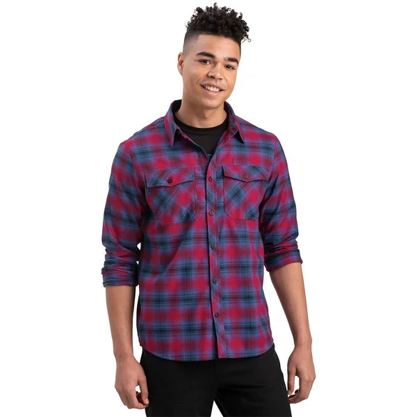 Outdoor Research Sandpoint Flannel Shirt - Men's Classic Blue Plaid - S