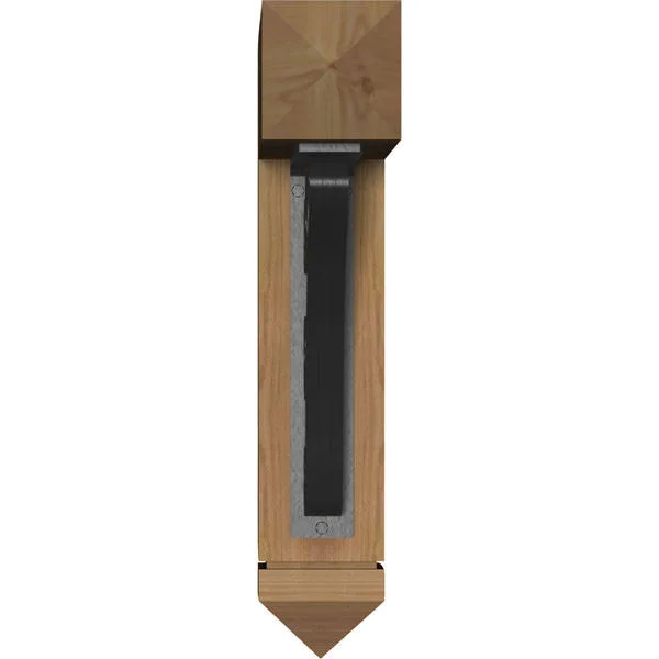 Ekena Millwork 3 1/2 inchw x 18 inchd x 20 inchh Tristan Arts & Crafts Ironcrest Smooth BRACKET - Western Red Cedar (2 inchw