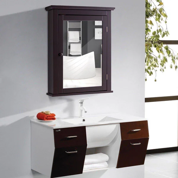 Bathroom Wall Mounted Storage Mirror Medicine Cabinet