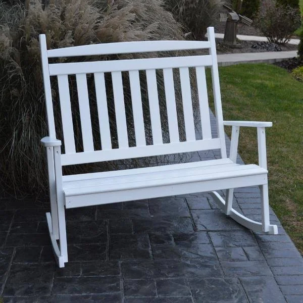 Yellow Pine Double Classic Porch ROCKER - Size: 3.5, Red
