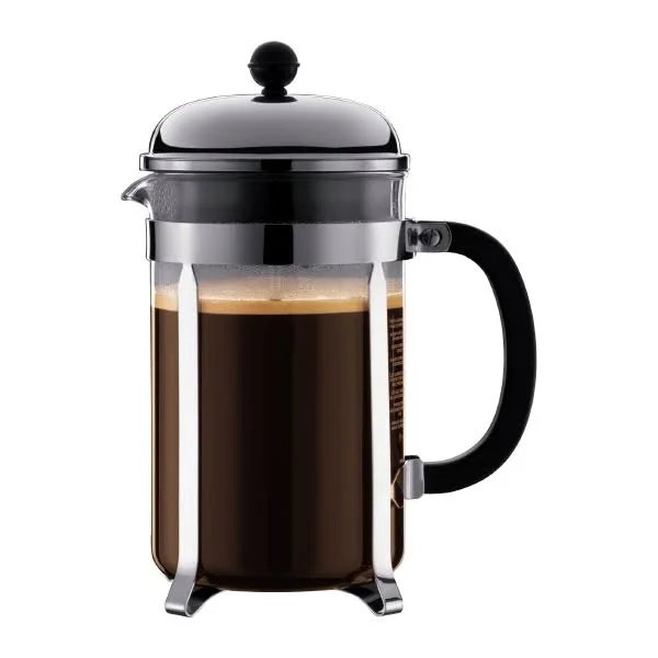 Bodum Chambord 12-Cup French Press Coffeemaker, Chrome