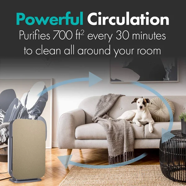 Alen BreatheSmart Flex True HEPA Air Purifier - HEPA-OdorCell +, Champagne Gold