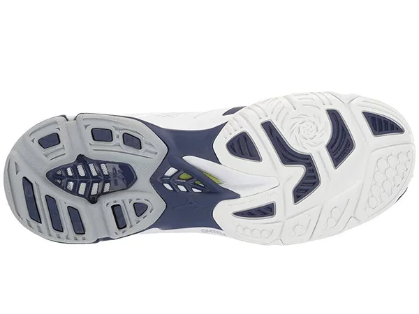 Mizuno - Wave Lightning Z5 Women's Volleyball Shoe - White-Navy, Size 7