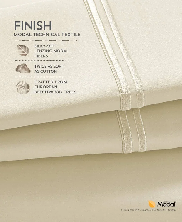 PureCare California King Elements Premium Modal Sheet Set - Ivory