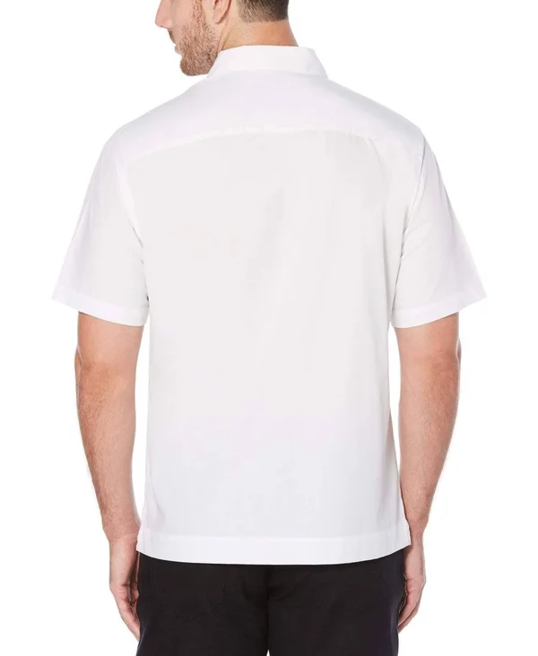 Cubavera Big and Tall Mens Short Sleeve Button-Down Shirt - 2X-Large, White