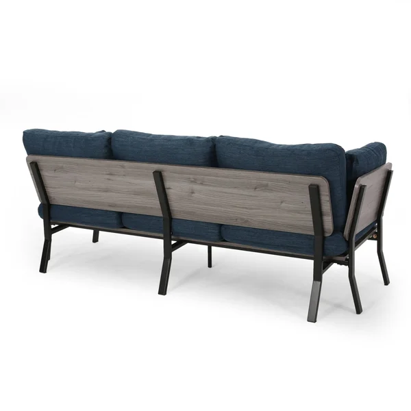 Christopher Knight Home Abigail Mid-Century Modern 3 Seater Wood Frame Sofa - Charcoal, Gray, Black