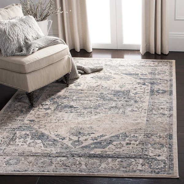 Safavieh Oregon Rug Collection ORE868A - Ivory - Blue - 4& x 6&