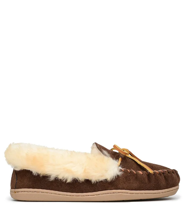 Minnetonka Alpine Sheepskin Moc 9 Women's Red