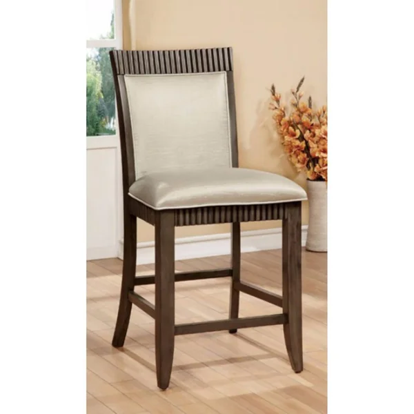Forbes II Contemporary Counter Height Chair Gray Finish - Set of 2