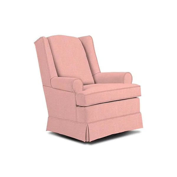 Best Chairs Roni Swivel Glider in Blush